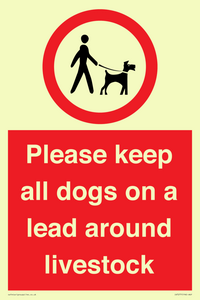 Please keep all dogs on a lead around livestock
